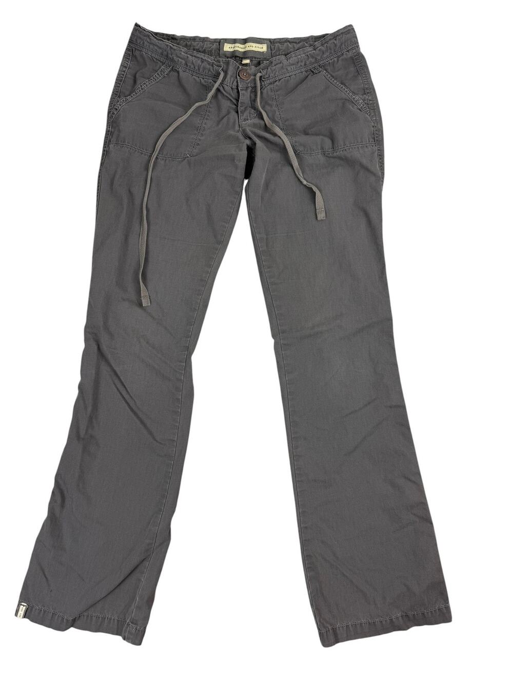 Y2K VTG Abercrombie & Fitch Pants Gray Women Small Low Rise Boot Leg